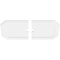 Ekena Millwork Emerald Architectural Grade PVC Ceiling Medallion, 38"W x 19"H x 3"ID x 13 1/4"C x 1"P, Two-Piece CMP38X19ED2-03000 - alternate 3